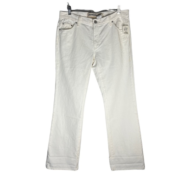 Vintage Y2K White Low Rise Bootcut Jeans New - Picture 1 of 15